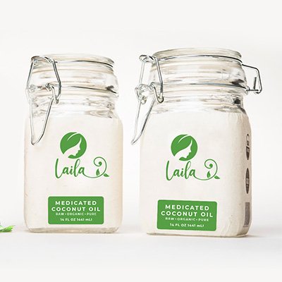 laila-hair-growth-medicated-coconut-oil-branding